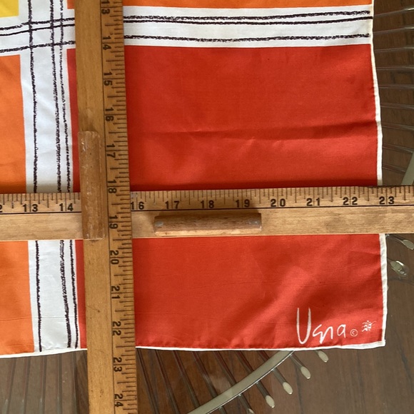 Vintage Vera Neumann square mod graphic scarf - Picture 13 of 15
